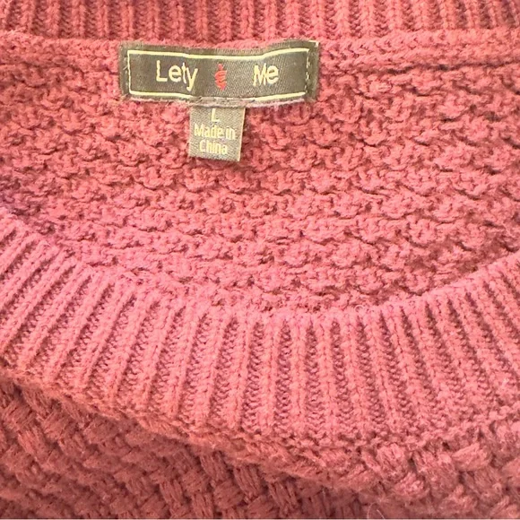 Elegant‎ Maroon Crew Neck Sweater - Picture 8 of 8